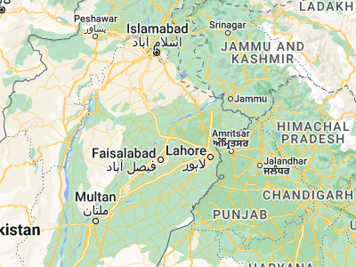 Map showing location of Kāleke Mandi (31.97718, 73.60259)