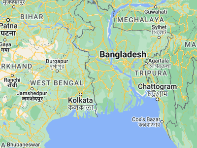 Map showing location of Kālīganj (23.40964, 89.13801)