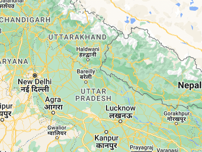 Map showing location of Kālīnagar (28.62019, 80.08152)