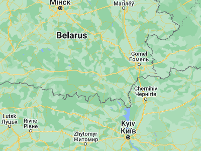 Map showing location of Kalinkavichy (52.1323, 29.3257)