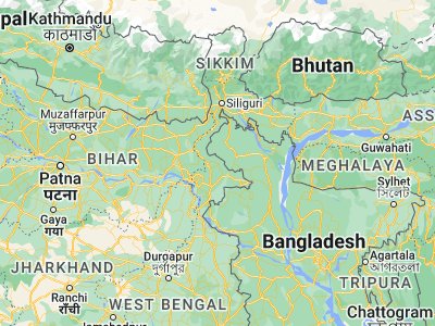 Map showing location of Kāliyāganj (25.63442, 88.32665)