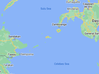 Map showing location of Kansipati (6.00111, 121.23444)