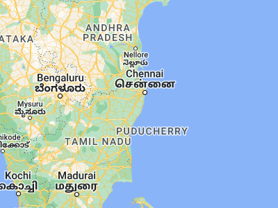 Map showing location of Karumbākkam (12.69917, 80.09333)