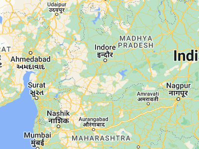 Map showing location of Kasrāwad (22.13333, 75.6)