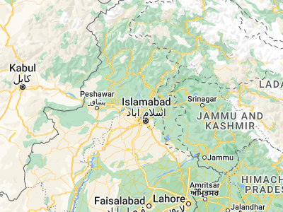 Map showing location of Khalābat (34.06, 72.88944)