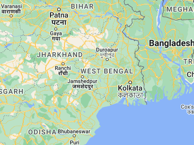 Map showing location of Khātra (22.98333, 86.85)