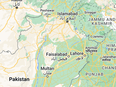 Map showing location of Khushāb (32.29667, 72.3525)