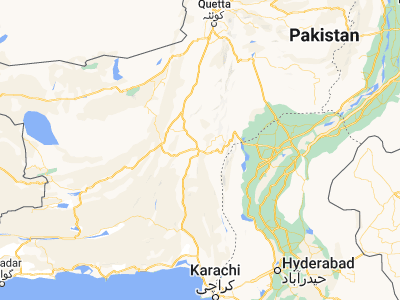 Map showing location of Khuzdār (27.73838, 66.64336)