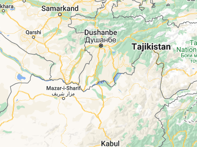 Map showing location of Kolkhozobod (37.58823, 68.65886)