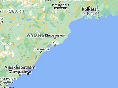 Map showing location of Konārka (19.9, 86.11667)