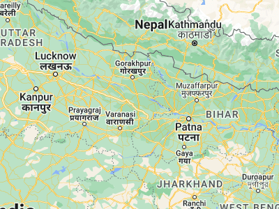 Map showing location of Kopāganj (26.02029, 83.56593)