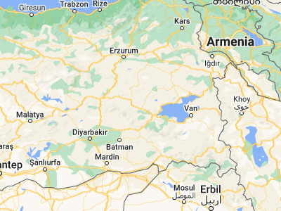 Map showing location of Korkut (38.73908, 41.78216)