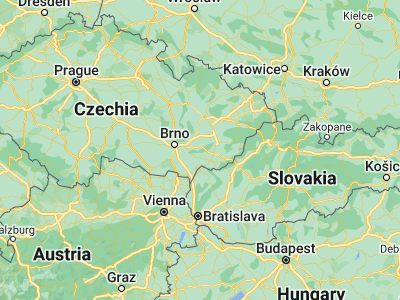 Map showing location of Koryčany (49.10639, 17.16433)