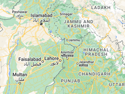 Map showing location of Kot Ghulām Muhammad (32.33298, 74.54798)