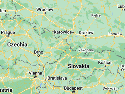 Map showing location of Kozlovice (49.5904, 18.25656)