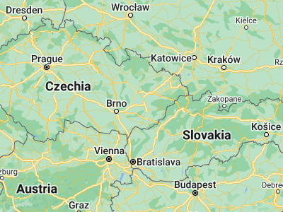 Map showing location of Kroměříž (49.29785, 17.39312)