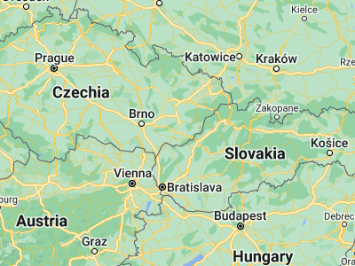 Map showing location of Kunovice (49.04499, 17.47011)