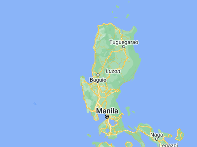 Map showing location of La Trinidad (16.455, 120.5875)