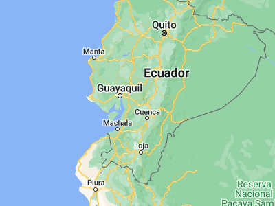 Map showing location of La Troncal (-2.4, -79.33333)