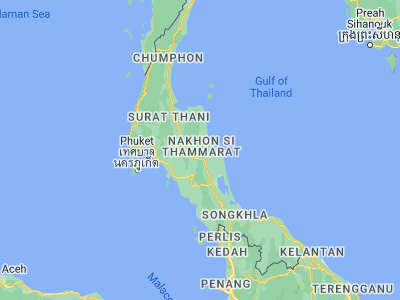 Map showing location of Lan Saka (8.37097, 99.80564)