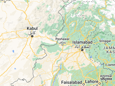 Map showing location of Landi Kotal (34.10167, 71.14667)