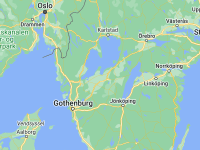 Map showing location of Lidköping (58.50517, 13.15765)