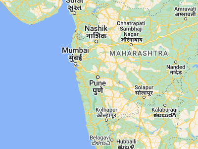 Map showing location of Lohogaon (18.6, 73.91667)