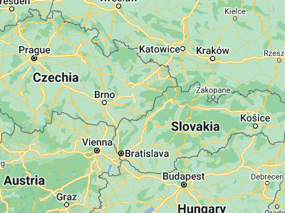 Map showing location of Luhačovice (49.09982, 17.75747)