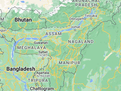 Map showing location of Lumding Railway Colony (25.74903, 93.16998)