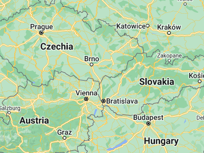 Map showing location of Lužice (48.84098, 17.07104)