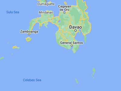 Map showing location of Malisbeng (6.12, 124.35472)