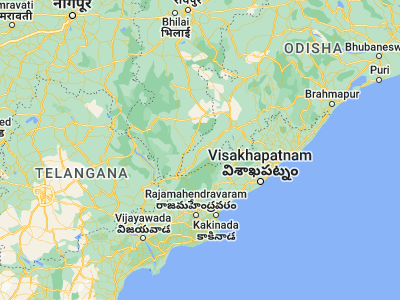 Map showing location of Mālkāngiri (18.35, 81.9)