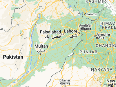 Map showing location of Māmu Kānjan (30.83333, 72.8)