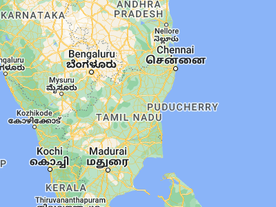 Map showing location of Manalūrpettai (12.01667, 79.1)