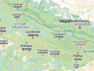 Map showing location of Mankāpur (27.04805, 82.231)