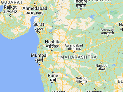 Map showing location of Manmād (20.25, 74.45)