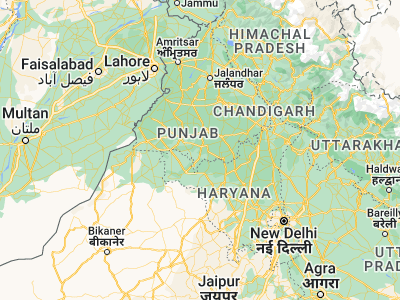 Map showing location of Mānsa (29.99092, 75.4012)