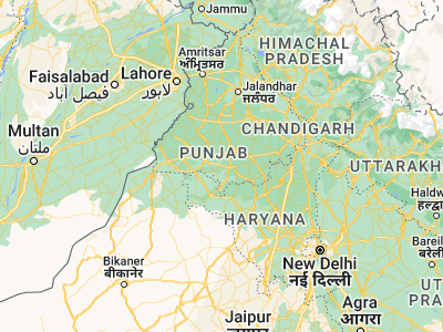 Map showing location of Maur (30.08333, 75.25)