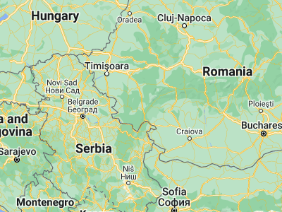 Map showing location of Mehadica (45.03333, 22.26667)