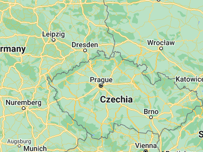 Map showing location of Mělník (50.3505, 14.47411)