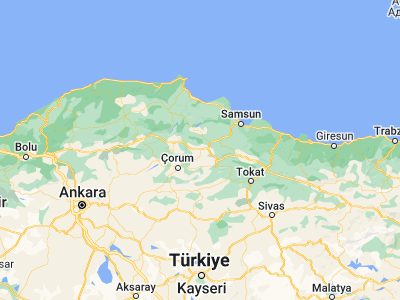 Map showing location of Merzifon (40.87333, 35.46306)