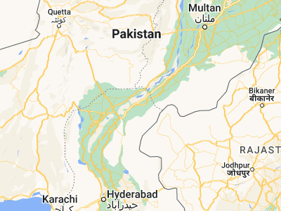 Map showing location of Mīrpur Māthelo (28.02271, 69.54886)