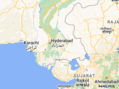 Map showing location of Mīrwāh Gorchani (25.30928, 69.05211)