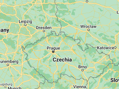 Map showing location of Mladá Boleslav (50.41135, 14.90318)