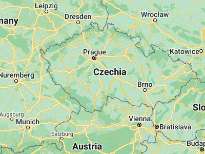 Map showing location of Mladá Vožice (49.53313, 14.80857)