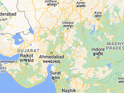 Map showing location of Modāsa (23.46254, 73.29857)