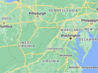 Map showing location of Moorefield (39.06233, -78.96947)