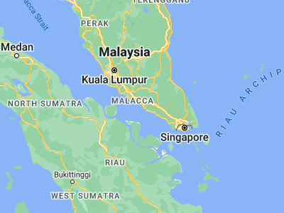 Map showing location of Muar (2.0442, 102.5689)