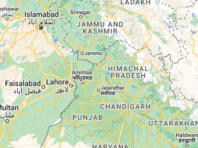 Map showing location of Mukeriān (31.95097, 75.61488)