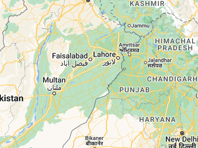 Map showing location of Mustafābād (30.89222, 73.49889)